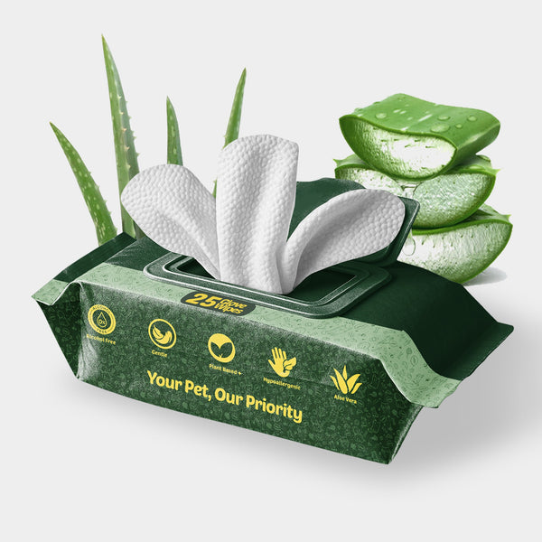 Dog Grooming Glove Wipes: No-Rinse Full Body Clean